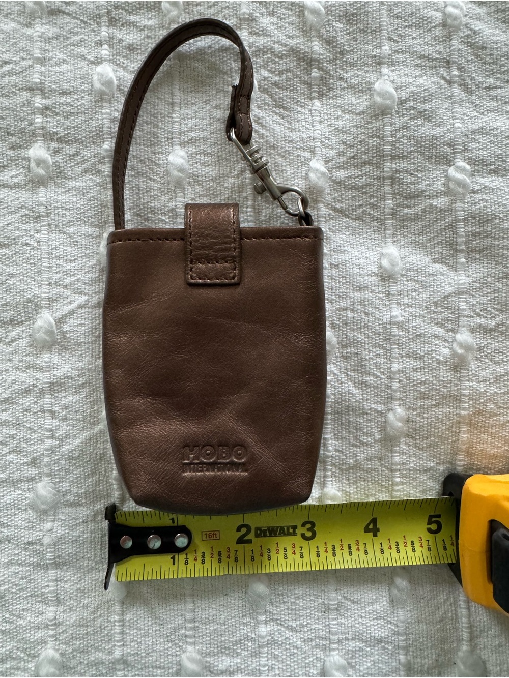 NWOT Hobo International Leather Accessory Holder Bag Case with Strap Gold Bronze - Picture 6 of 6